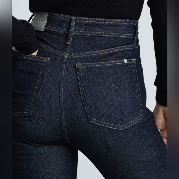EVERLANE Way High Clean Front Skinny Dark Denim Jeans - Picture 2 of 11